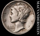 1942 Silver Mercury Dime - Scarce  Better Date  No Reserve  #L2756