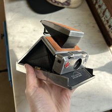Vintage Polaroid SX-70 Land Camera Folding Brown With Manual As Is For Parts