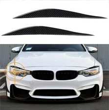 For BMW 3 Series F30 Carbon Fiber Headlight Eyebrow Eyelids Trim Cover Sticker