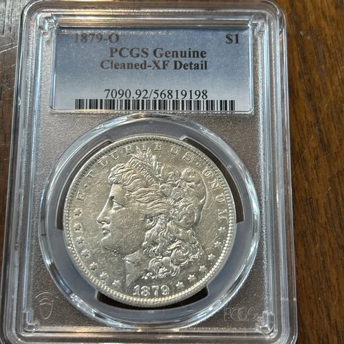 1879-O Silver Morgan Dollar Coin New Orleans PCGS Cleaned XF Detail