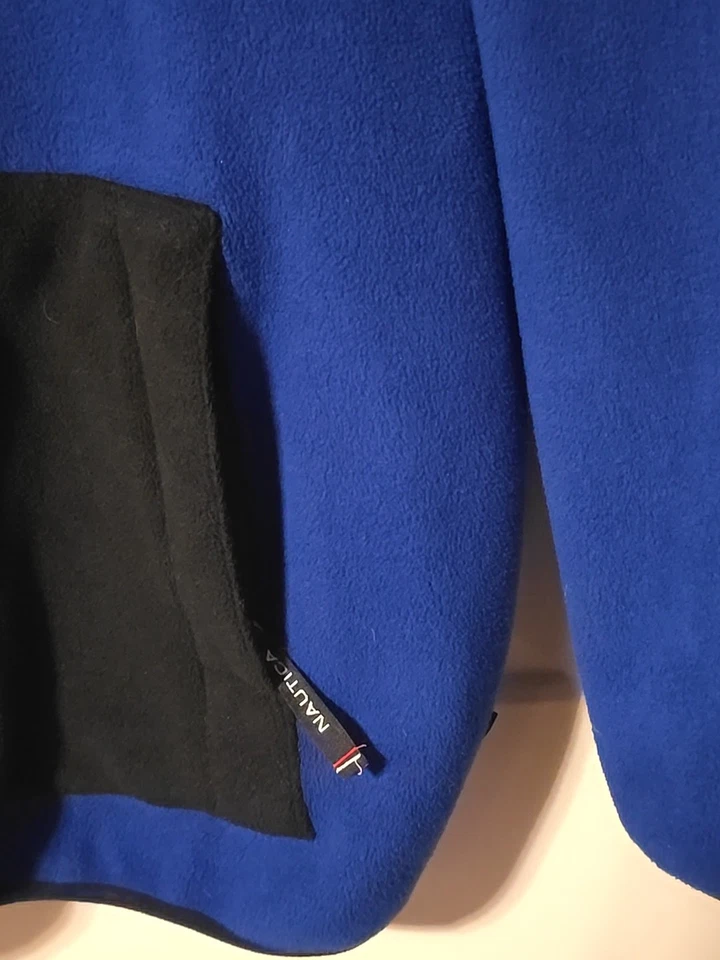 Sudadera con Capucha de Competición Nautica de Colección Para Hombre Grande Azul Polar Pullover Hecho en EE. UU. Años 90 Foto 3 de 4