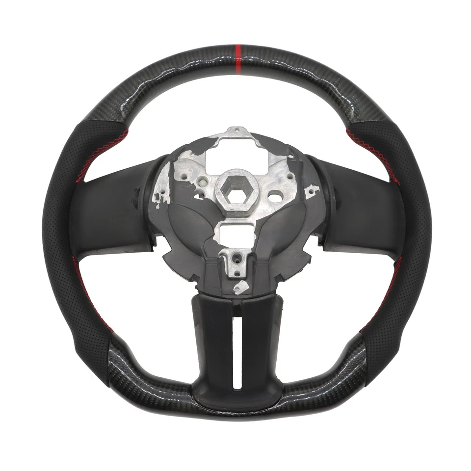 Real Carbon Fiber Steering Wheel For Ford Mustang EcoBoost GT 2012 -2014 - Image 2 of 4