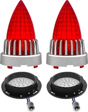 2X3 1/4 Inch LED Rear Turn Signal Blinkers With Red Lens For Harley Softail Dyna