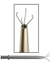 4 Prong Diamond Gem Tweezers Parts Beads Jewelry Ball Grabber Pickup Tool Holder