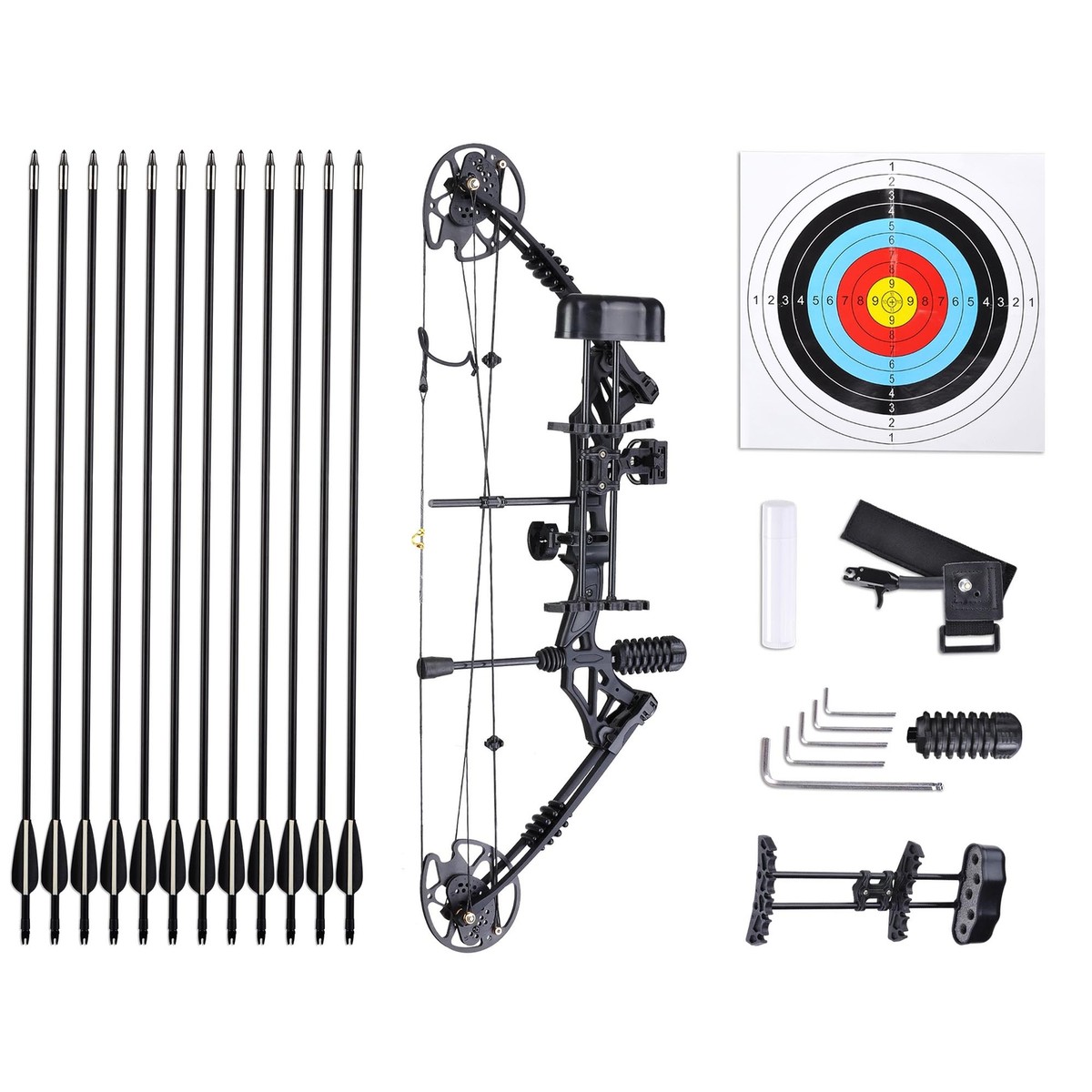 Kit Arc à Poulies,Chasse et Cible,Limbe Made in USA,Poids de Trait 30