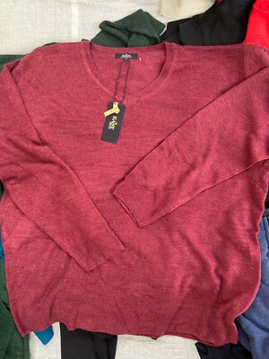 Easy V-Neck Herren Pullover - Größe XXL - BURGUND