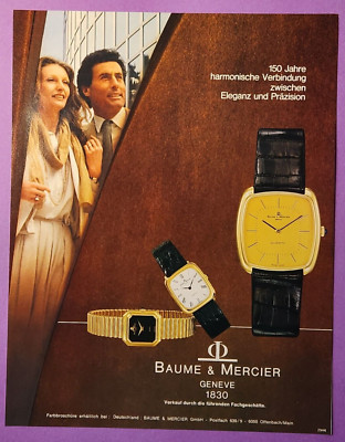 41. Baume & Mercier Geneve 1830 Damen Herren Uhr Armbanduhr Werbung Reklame 1980