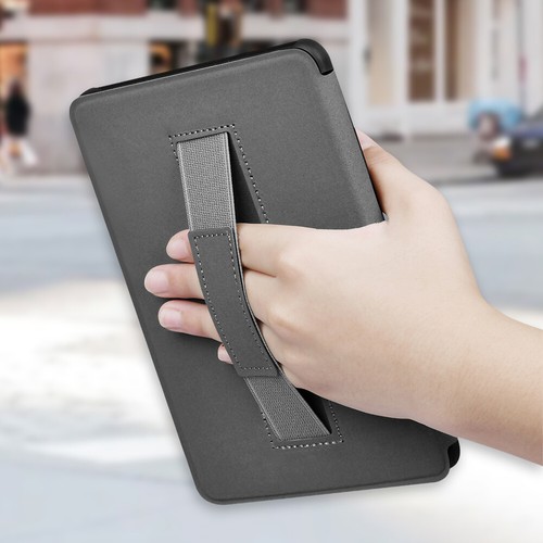 Case For Kindle Paperwhite 12th Generation 7 with Hand Strap Cover (Black) - Bild 8 von 11