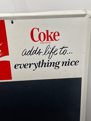 VINTAGE COCA-COLA METAL ADVERTISING RESTAURANT SODA POP