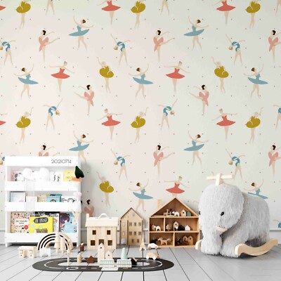 3D Ballet Dancer Vector Wallpaper Wall Mural Removable Self-adhesive 232