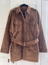 Ralph Lauren Suede Leather Belted Safari Field Jacket (large)