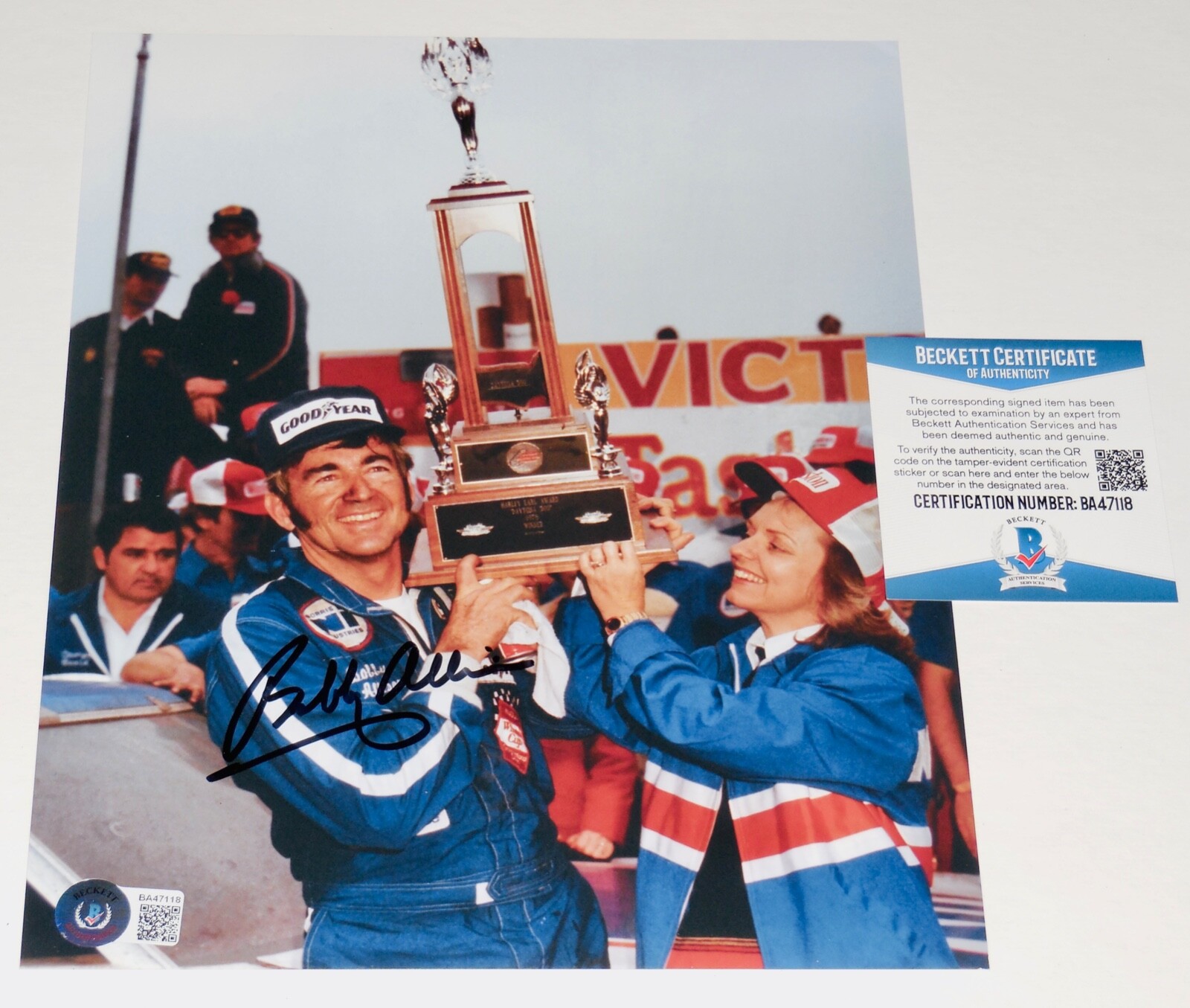 Bobby Allison Autographed Signed 8X10 COLOR PHOTO (HOF RACING DRIVER) - BECKETT COA! 