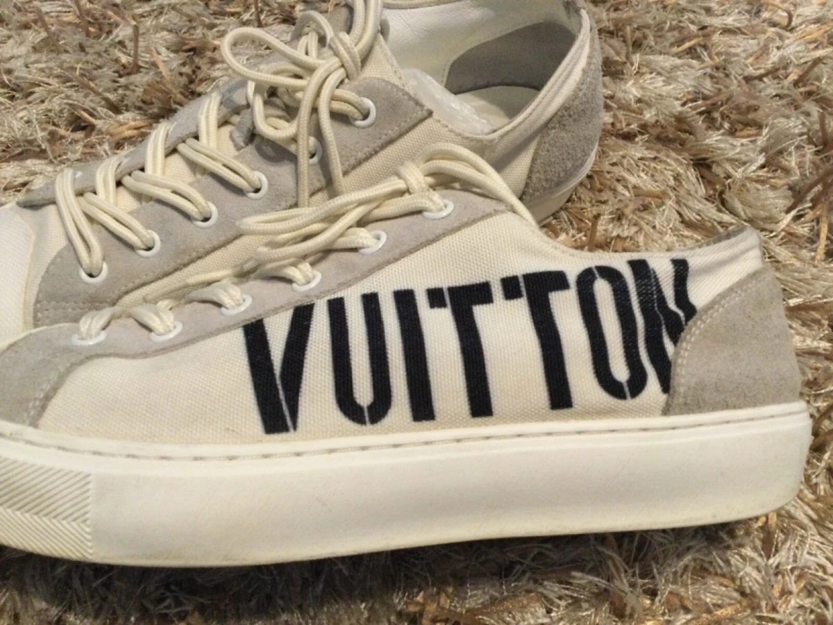 LOUIS VUITTON Mens Canvas Sneakers Shoes size 42-43 (US 10, UK 9,5)