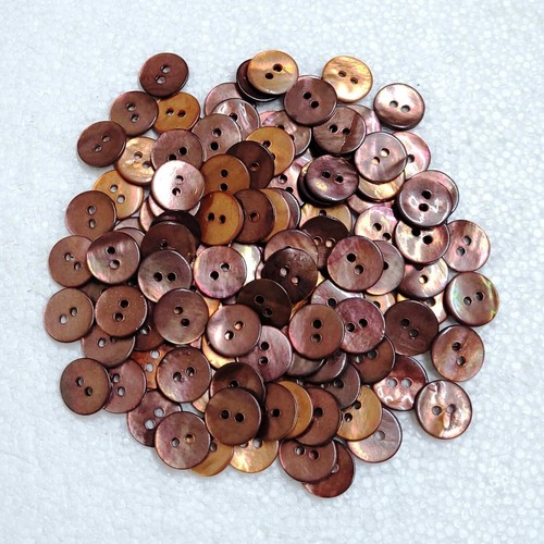 6 Shell Shirt Buttons 11mm 2 Hole Black Blue Red Green Orange Grey Pink Yellow - Picture 12 of 16