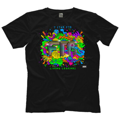 Offizielles AEW - FTR ''Live In Color'' T-Shirt (alle in 2023)