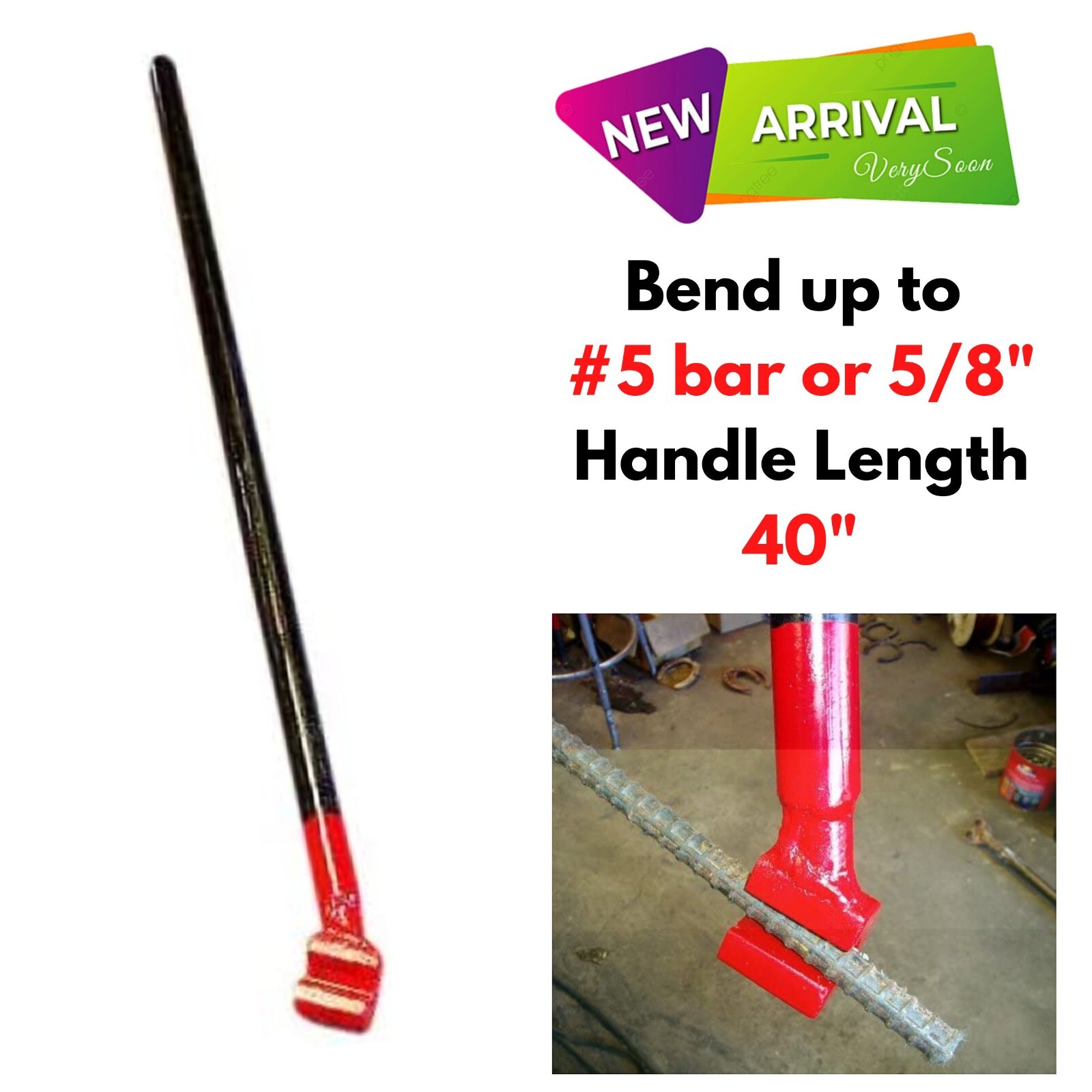 Heavy duty Hand Rebar Bender Hickey Bar for 5./8" Steel Bent