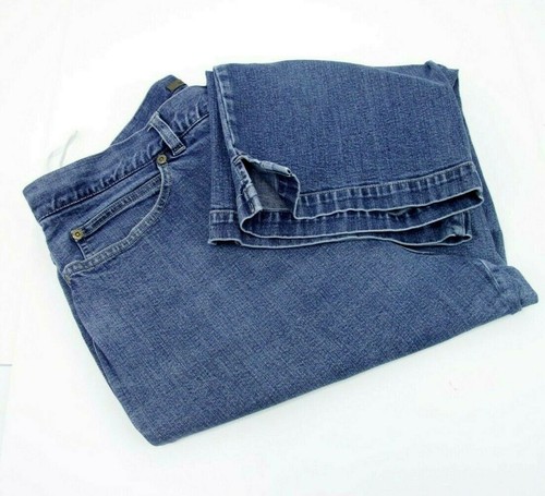 Women's Jones Jeans Wide Leg Blue Jeans Cropped 34X21 Stretch - Picture 9 of 11