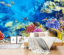 3D Sea Bottom Coral ZHUA7894 Wallpaper Wall Murals Removable Self-adhesive Amy