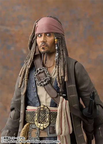 Fluch der Karibik Captain Jack Sparrow Figma Actionfigur Spielzeug in Schachtel - Bild 6 von 11