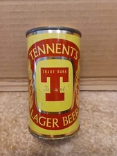 Vintage - TENNENT'S LAGER BEER - 11.21 Ounce Flat Top Beer Can