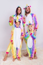 Pijama Unicornio Arco Iris, Mamá y Yo Una Pieza, Personalizar NOMBRE, Regalo Navidad