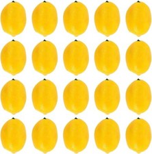 20Pcs Yellow Lemon Mini Fake Lemon Fruit Artificial Fruits Decorative Accesso...