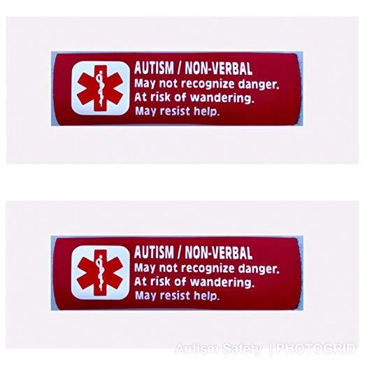 Paquete de 2 fundas de arnés de asiento de auto de alerta médica no verbal para autismo - CUALQUIER COLOR Foto 2 de 4