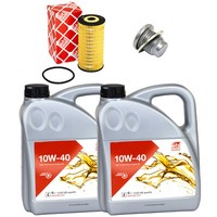 MotoröL Set Febi SAE 10W-40 8 Liter + ÖLfilter + Schraube FüR Opel Vivaro Kasten