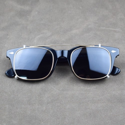 Polarisierte Clip On Lesesonnenbrille für Herren Damen Brille Acetat Retro Gestell - Bild 30 von 44
