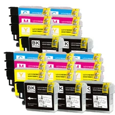Printer Ink cartridges fits Brother LC61 MFC-490CW MFC-495CW MFC-J410W MFC-J265W