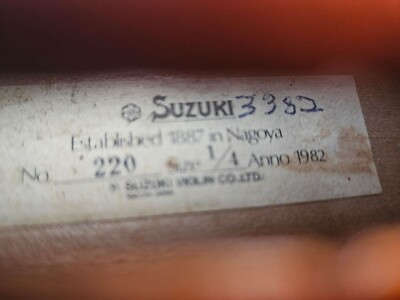 Suzuki No. 220 Size 1/4 Violin, Japan 1982, Very Good Condition | eBay