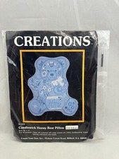 Creations Kit 828 Candlewick Honey Bear Pillow Kit Cottage Core Embroidery