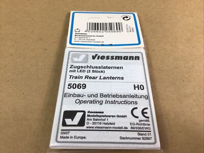 Viessmann 5069 HO Train 2 Rear Lanterns LED New In Package | eBay