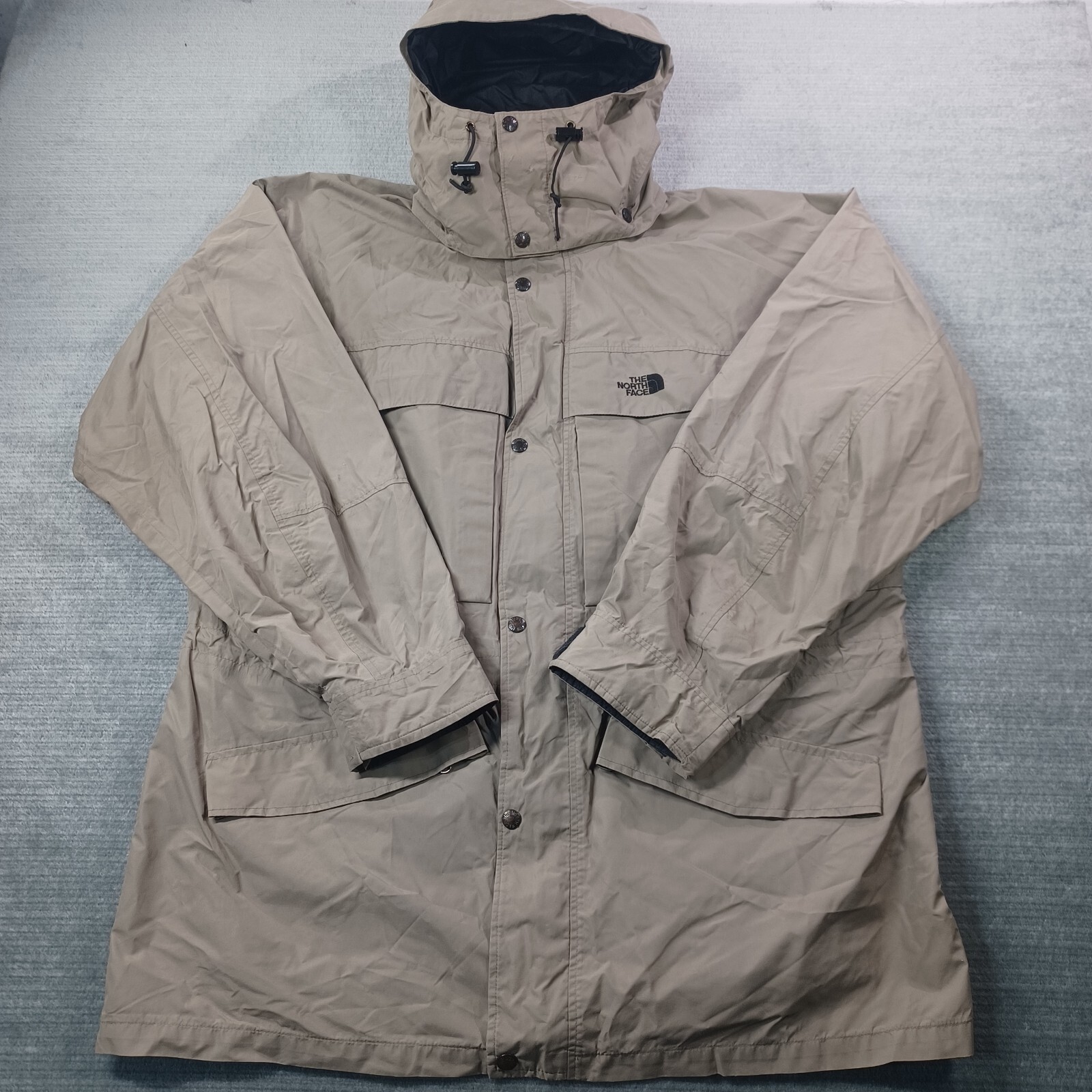 Vintage The North Face GORE-TEX Beige Mountain Parka Jacket Mens XL USA Made