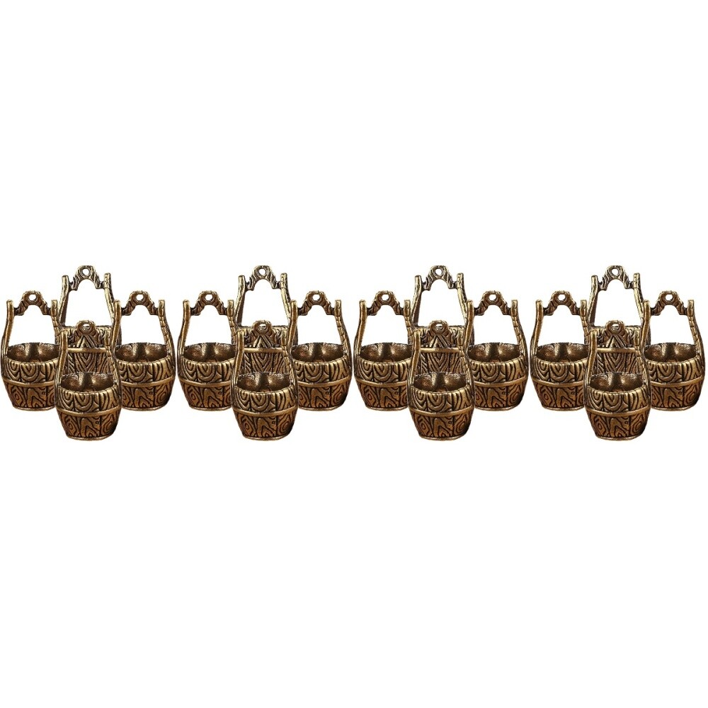 16 Pcs Home Accents Decor Vintage Style Pendant Charms Brass Bucket eBay