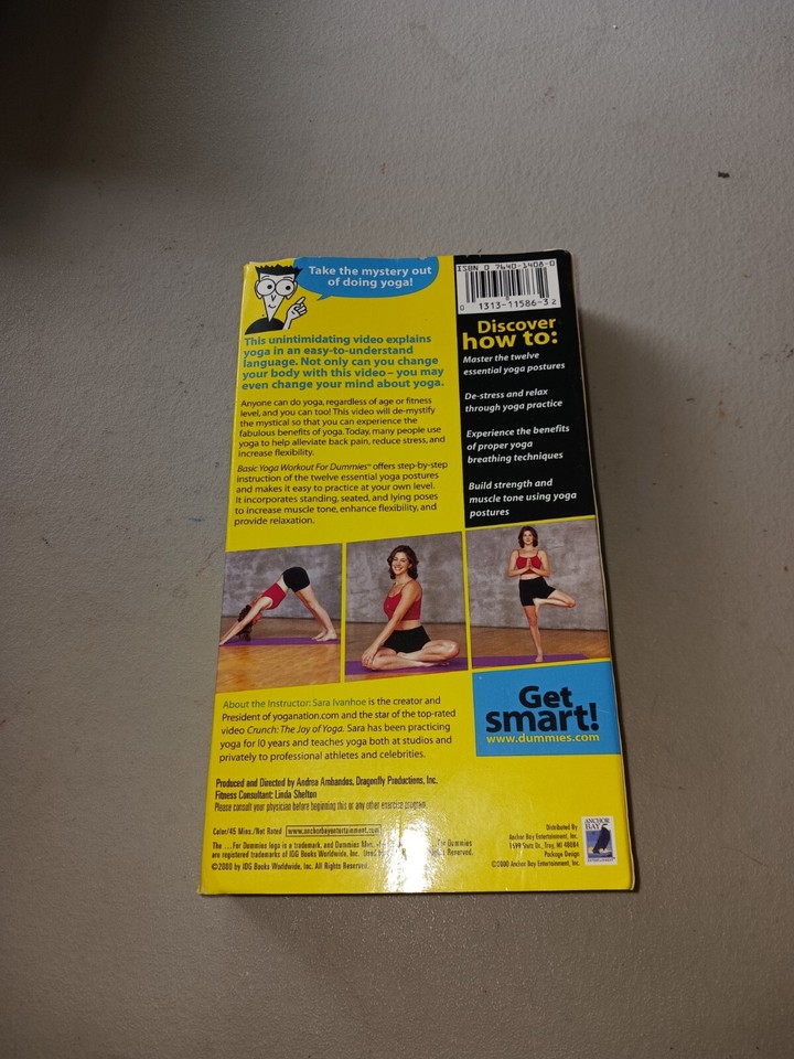 Basic Yoga Workout For Dummies,VHS, Movie, Used eBay