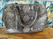 Tory Burch handbag too handle snake skin 14  W 10  H 4  D