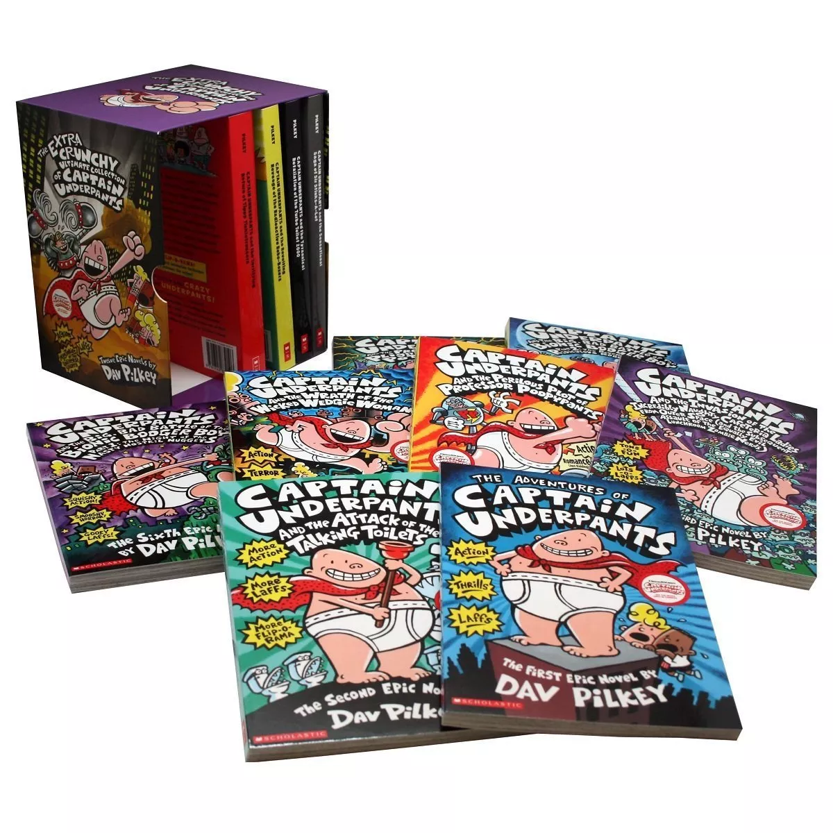 NEW Captain Underpants Extra Crunchy Ultimate 12 Books Collection