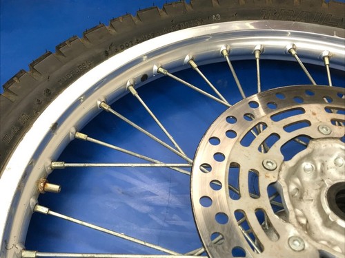 06 Suzuki DRZ400 DRZ 400 E S OEM Front Wheel Hub Rim Spokes Rotor Tire - Picture 6 of 14