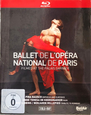 BALLET DE L'OPERA: ORPHEUS AND EURIDICE/RAIN/TRIBUTE TO J ROBBINS- NEW 3 BLURAYS