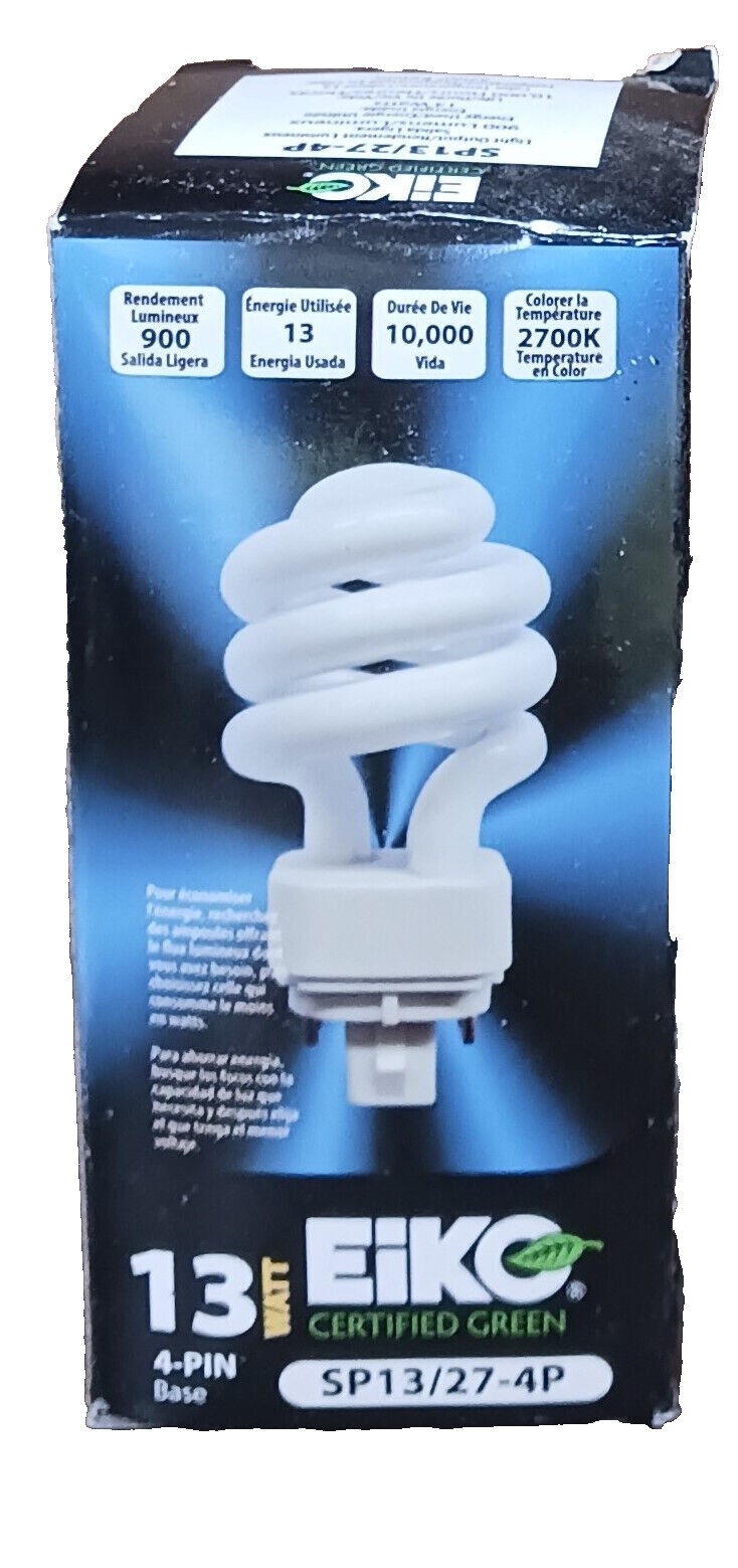 EiKO SP13/27-4P Compact Fluorescent Bulb  4 Pin 13 Watts  **NEW**