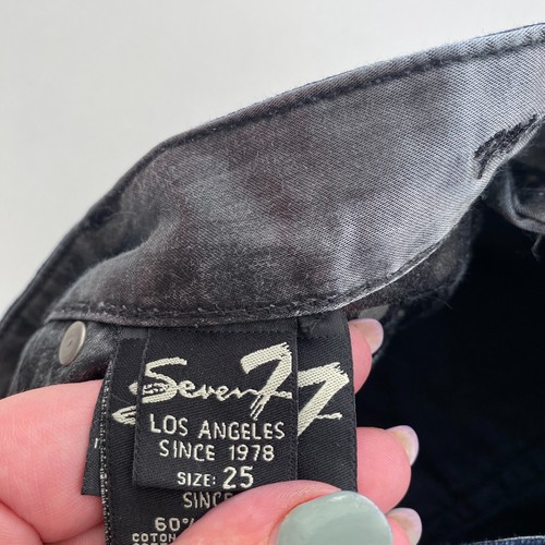 Seven7 Women Navy Blue Medium Rise Straight Denim Jeans Size W25 - Picture 6 of 13