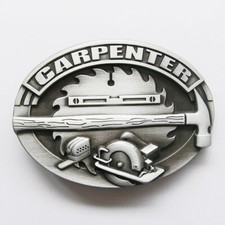 Carpenter Tradesman Hammer Tools Metal Belt Buckle