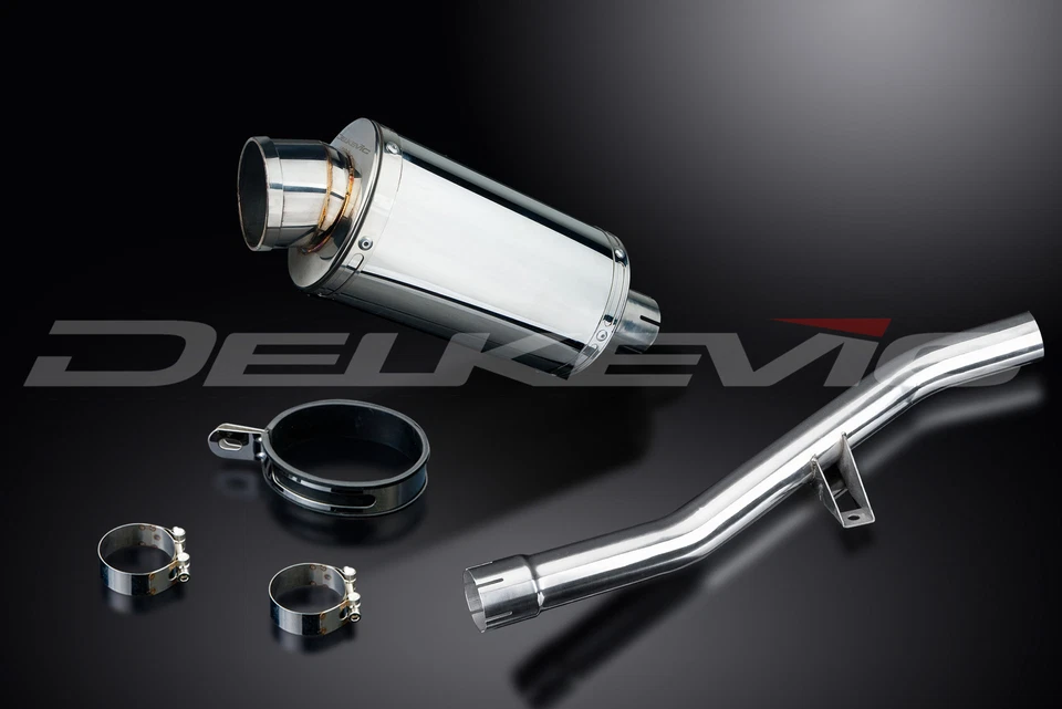 Kit silenciador de escape ovalado de acero inoxidable Kawasaki Concours 14 GTR1400 08-21 9" Foto 3 de 4