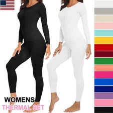 Women's Long Johns Thermal Underwear Warm Base Layer Pajama Set for Cold Weather