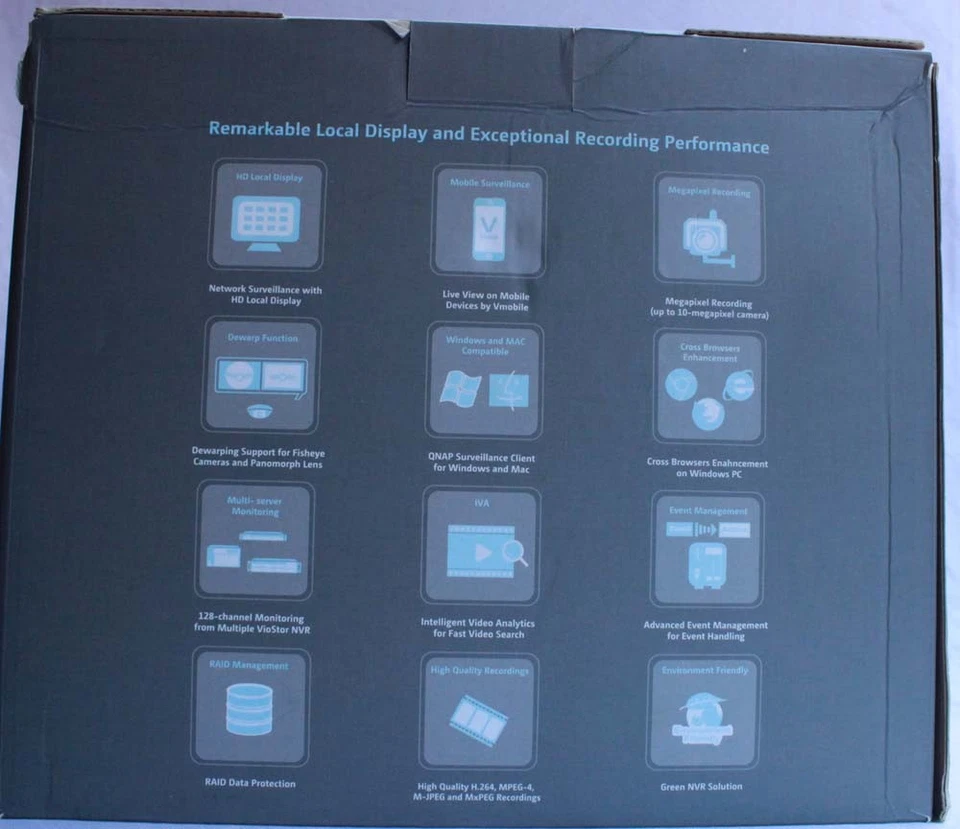 QNAP VS-2104-PRO+ VioStor 4-Channel 2-Bay Network Video Recorder NVR - Image 3 of 4