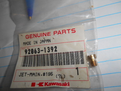 NOS Kawasaki OEM Main Jet #195 1993-1995 ZX750 1994-1997 ZX900
