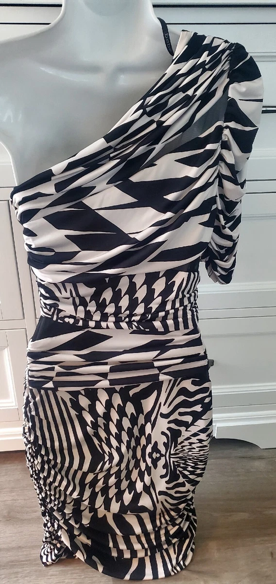 Bebe one shoulder hot sale dress
