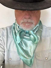 Wild Rag Scarf 36x36 Cowboy Scarves Buckaroo Bandana Cowgirl Lt Blue