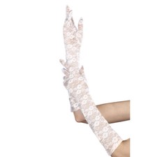 Long White Gloves Lace Opera Length Halloween Costume Dreamgirl 7820